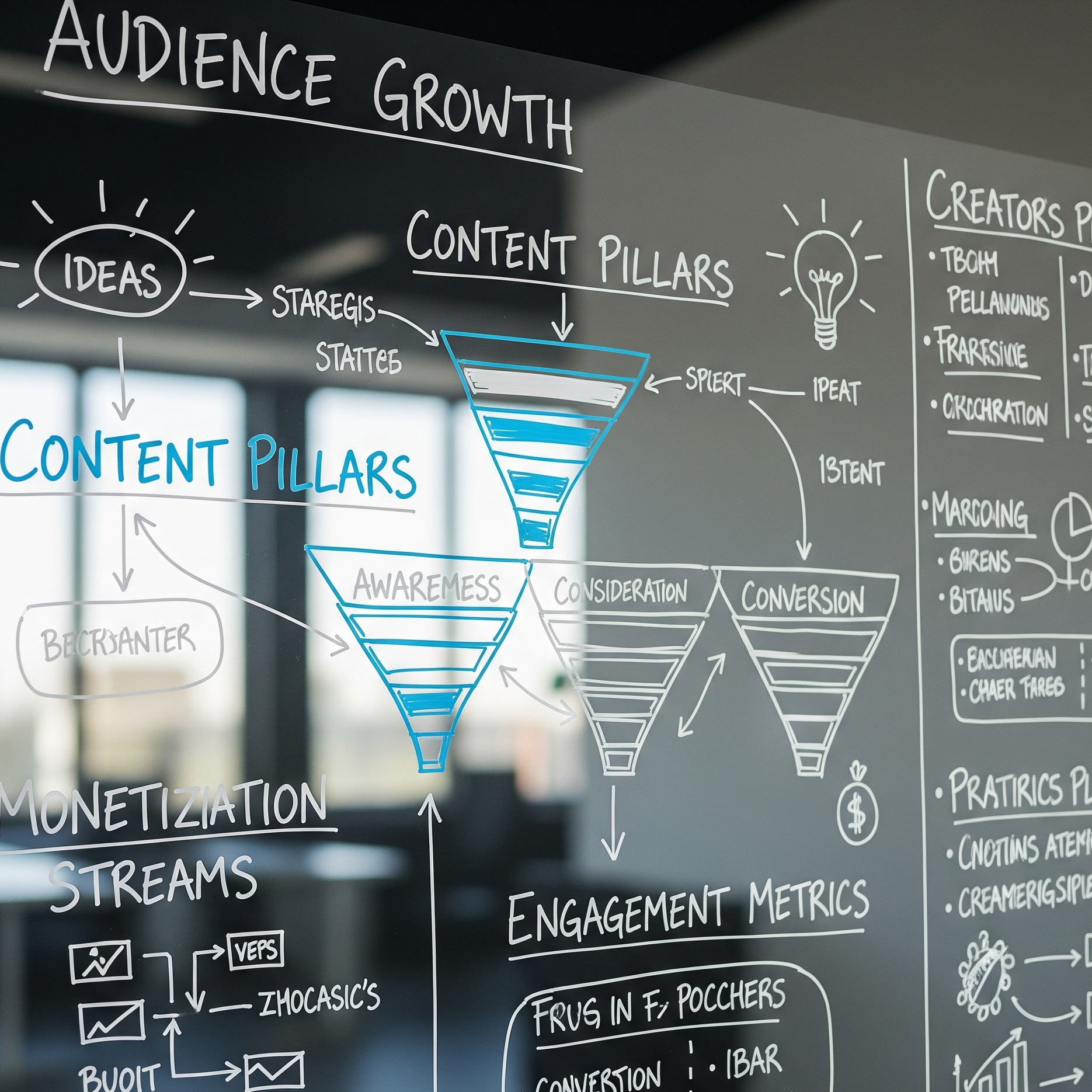 Professional OnlyFans content strategy planning board for Mallorca creators